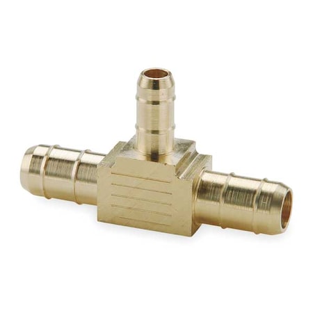 1/4" x 1/4" x 0.096" Barb Brass Union Tee