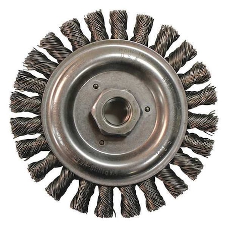 5" Knot Cable Twist Wire Wheel, 5/8"-11