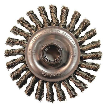 4" Knot Cable Twist Wire Wheel, 5/8"-11