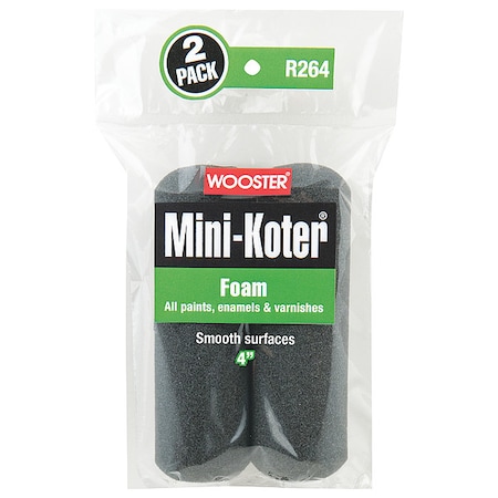 4" Mini Paint Roller Cover, 3/8" Nap, Foam