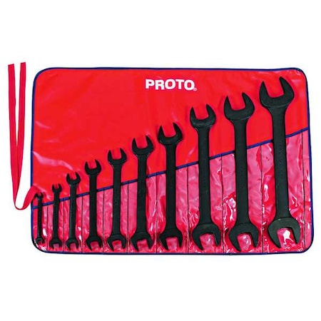 Open End Wrench Set,5/16-1-5/8 in.,10 Pc