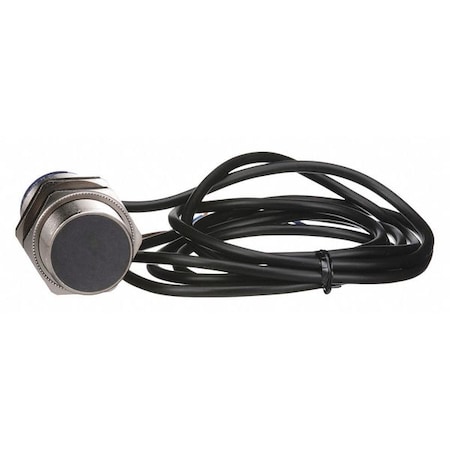 Cylindrical, Inductive Proximity Sensor, 30 mm Dia., Brass, 2 m, Bare Wire, 2 Wires, Shielded
