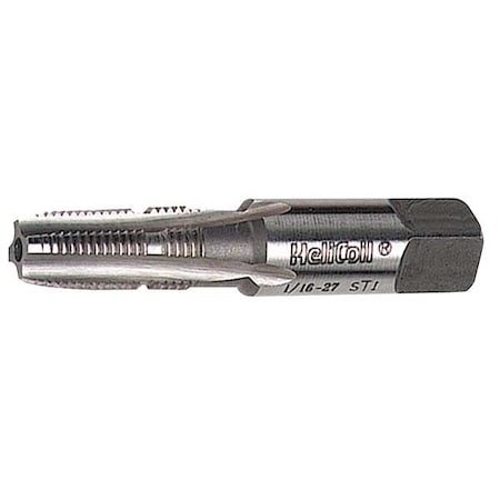 Pipe Tap, 1/8"-27, Taper, Uncoated, 4 Flutes