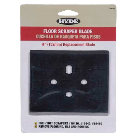 Scraper Blade,6 In,For 5FZH2-4