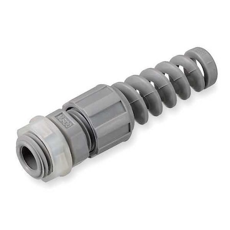Conduit Fitting Grounding Connector, Threaded, Nylon, PVC Coated, Gray