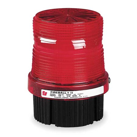 Warning Light, Red, Strobe Tube, 120V AC, 80 FPM, 4 3/32 in Dia., (F) 1/2 in NPT or Surface