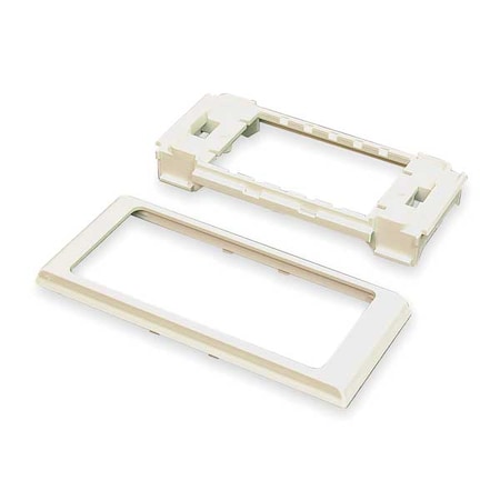 Raceway Twin Cover Device Bracket, CableSmart 40N2 Series, 2 3/16 in W, 3/4 in H, 5 1/4 in L, White