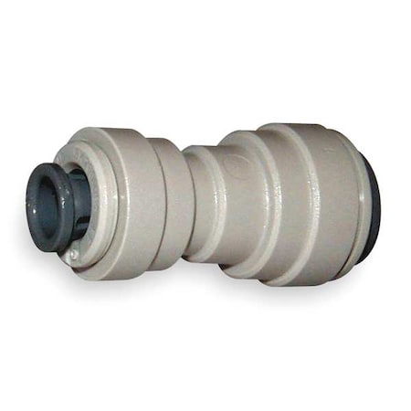 Push-Fit Union Fitting, 3/8 in x 3/16 in Tube Size, Acetal, Gray, 10 PK