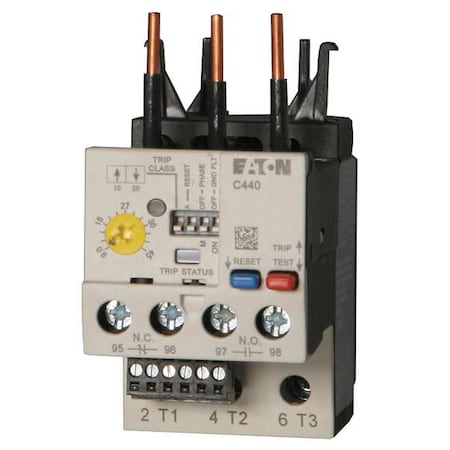 Overload Relay, 1NC/1NO, 1 A Min current, 5 A Max current