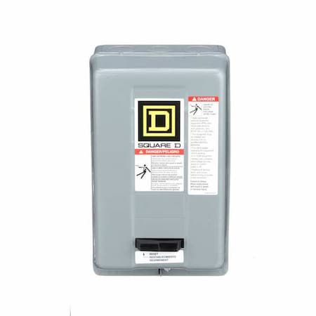 Magnetic Motor Starter, Non-Reversing, No Auxiliary Contacts, 480V AC, 3 P, Screw Clamp