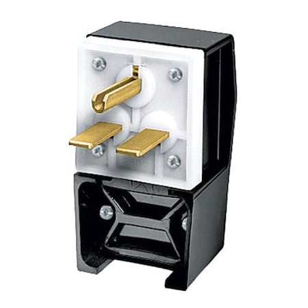 Straight Blade Plug, 6-30P, 30 A, 250V AC, 2 Pole, Screw Terminals, Grounded