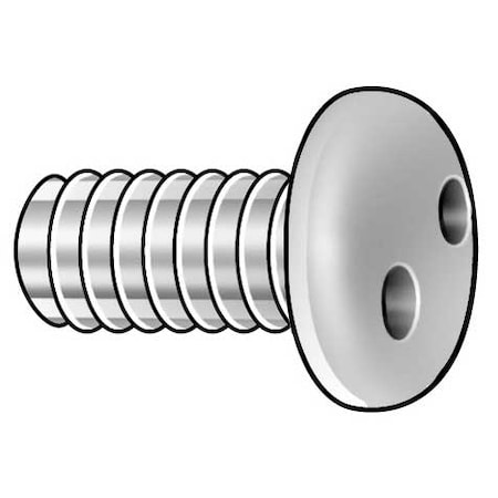 #6-32 x 1/4 in Spanner Pan Tamper Resistant Screw, Plain Finish, 18-8 Stainless Steel, 50 PK