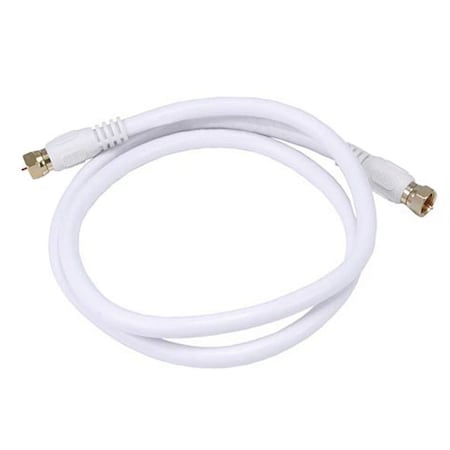 Coaxial Cable,RG-6,3 ft.,White