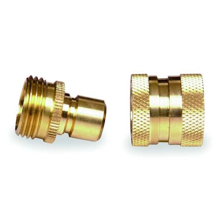 Quick Connector Set,M/F,GHT,Brass