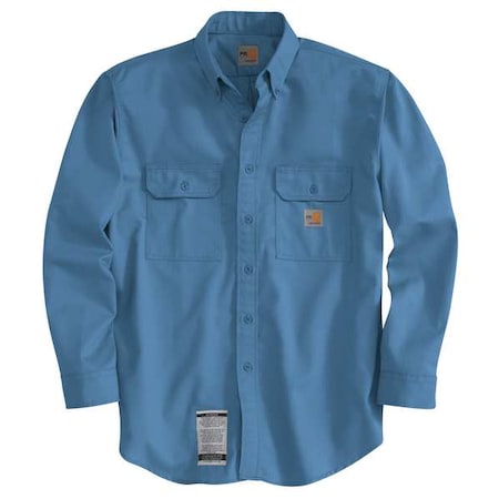 Men's Flame-Resistant Collared Shirt, 8.6 cal/sq cm, M, 12% Nylon, 88% Cotton