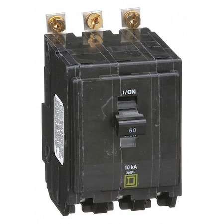 Miniature Circuit Breaker, QO Series, 60A, 3 Pole, 120/240V AC, 10kA at 120/240V AC