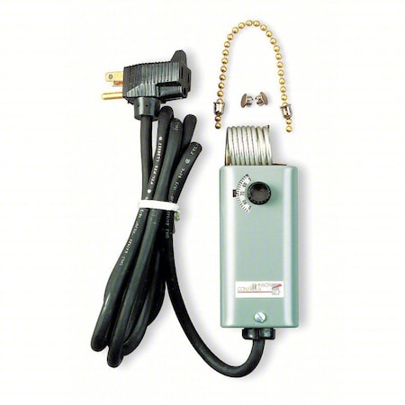 Portable Heating Thermostat, Heat Only, 35 to 95F, Knob, 120V AC