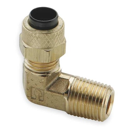 1/4" Compression x 1/8" MNPT Brass 90 Degree Elbow 10PK