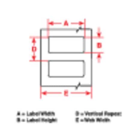 3" White Paper Label, THT-18-424-3