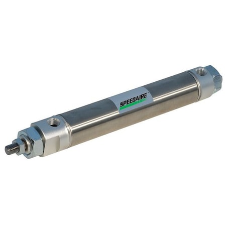 Round Body Cylinder, 7/8 in Bore, 6 in Stroke, Round Body Double Acting, Stainless Steel .