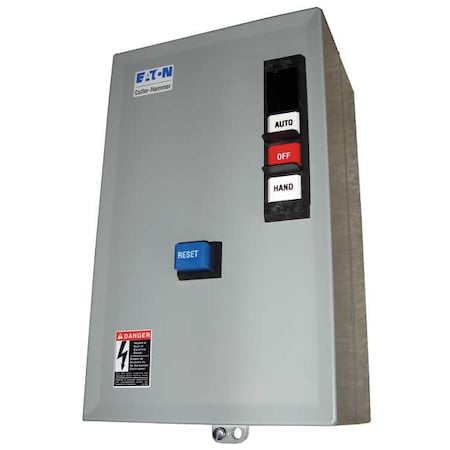 Nonreversing IEC Magnetic Motor Starter, 1 NEMA Rating, 208V AC, 3 Poles, 1NO/1NC