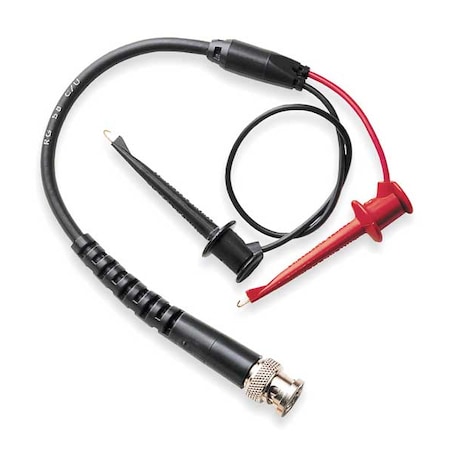Mini Hook Test Clip, 36", Nylon, Black, Red