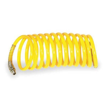 1/2" ID x 12 ft Nylon Coiled Air Hose 170 PSI YL