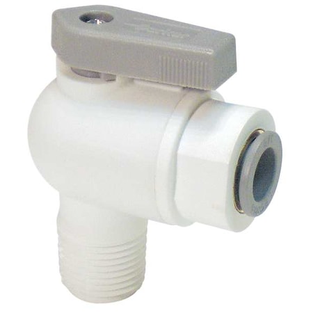 3/8" MNPT x Push Polypropylene Ball Valve Angle