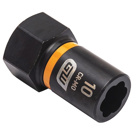 3/8" Drive Bolt Biter Impact Extraction Socket 10mm