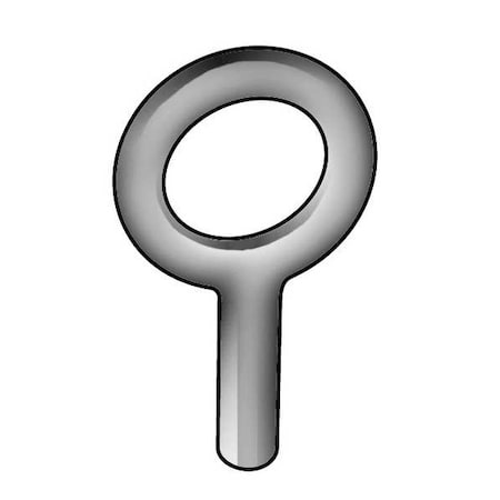 Eye Bolt With Shoulder, Unthreaded, 2-1/4 in Shank, 1-11/16 in ID, Steel, Plain
