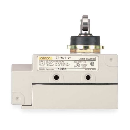 Limit Switch, Cross Roller, Plunger, SPDT, 15A at 480V AC, Actuator Location: Top