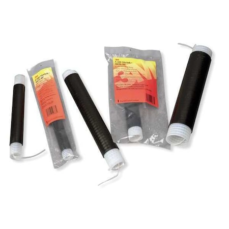 Cold Shrink Tube, Medium Wall, Not Rated I.D. Shrink Ratio, 3.69 in I.D. Before Shrinking, Black