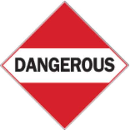 DOT Container Placard, Dangerous, Polycoated Tagstock, 10-3/4" W x 10-3/4" H