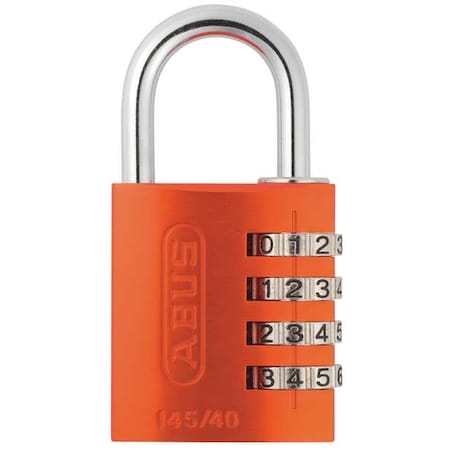 Combination Padlock, Side, Black/Silver