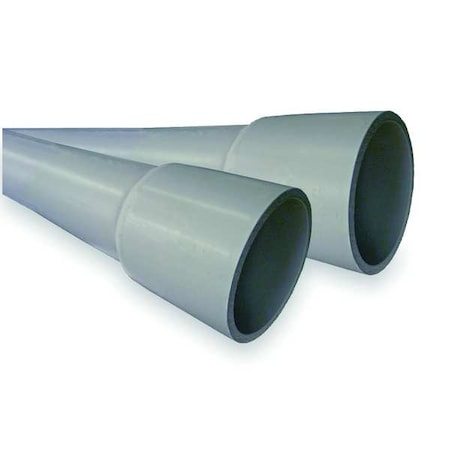 Non-Metallic Conduit, Schedule 80, 4 in Trade Size, 10 ft, PVC