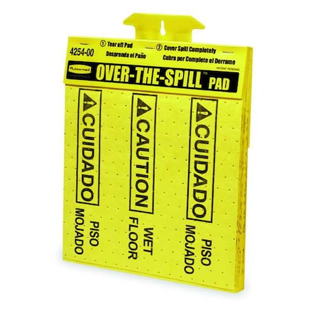 Sorbent Pad, 2 gal, Universal, Yellow, Polypropylene