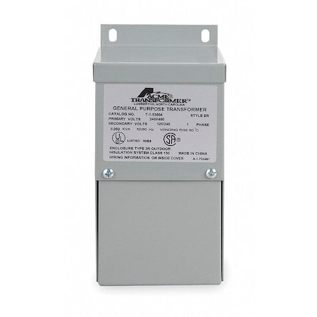 Low Voltage Distribution Transformer, 1 kVA, NEMA 3R, 120/240V AC, 120/208/240/277V AC