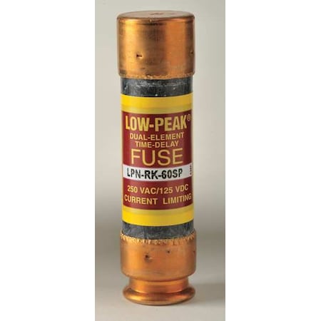 UL Class Fuse, RK1 Class, Time-Delay, 60A, 250V AC, Non-Indicating