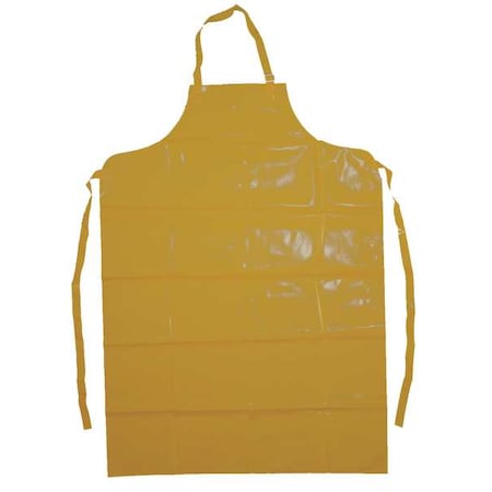 Bib Apron, Enduro 2000 Polyurethane, Yellow, 50 in, Universal