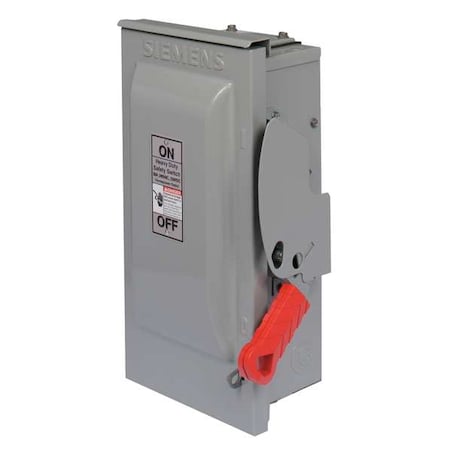 Fusible, Safety Switch, Heavy Duty, 600 V, 3PST, NEMA 3R