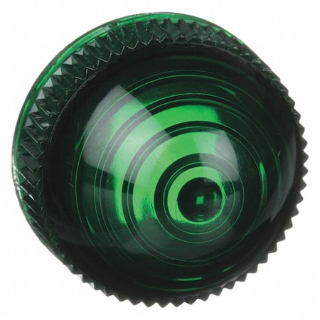Pilot Light Lens,30mm,Green,Plastic