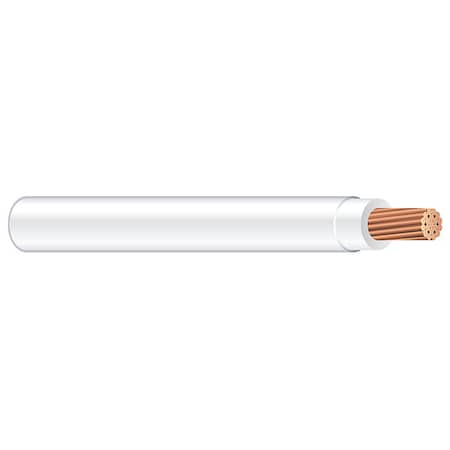 XHHW Building Wire, Copper, 14 AWG, 1C, White, Stranded, 500 ft