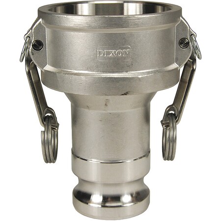 Cam and Groove Adapter,2", 3",316 SS