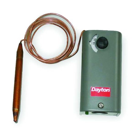 Line Voltage Mechanical Thermostat,Heat/Cool,-30 to 90F,Exposed Dial,120V/240V/277V AC,1C/1H,Steel