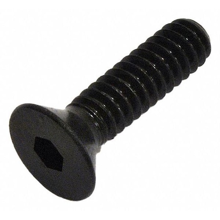 1/4"-20 Socket Head Cap Screw, Flat, Black Oxide Alloy Steel, 1 in Length, 100 PK