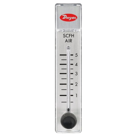 Flowmeter, range .1-1 SCFH air, no valve.