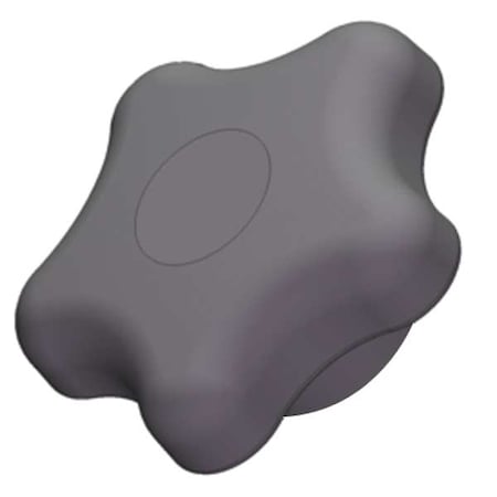 Star Knob, 5/16-18 Thread Size, 1"L, Blind Tap, Steel