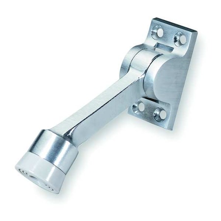 Lever Door Holder,Satin Chrme,Cast Brass