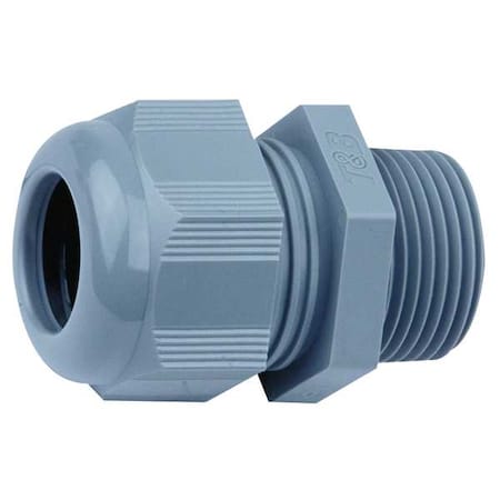 Conduit Fitting Grounding Connector, 1/2 in, Liquid-Tight, Nylon, Gray