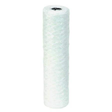 String Wound Filter Cartridge, 5 gpm, 100 Micron, 4-1/2" O.D., 9 7/8 in H, 6 PK